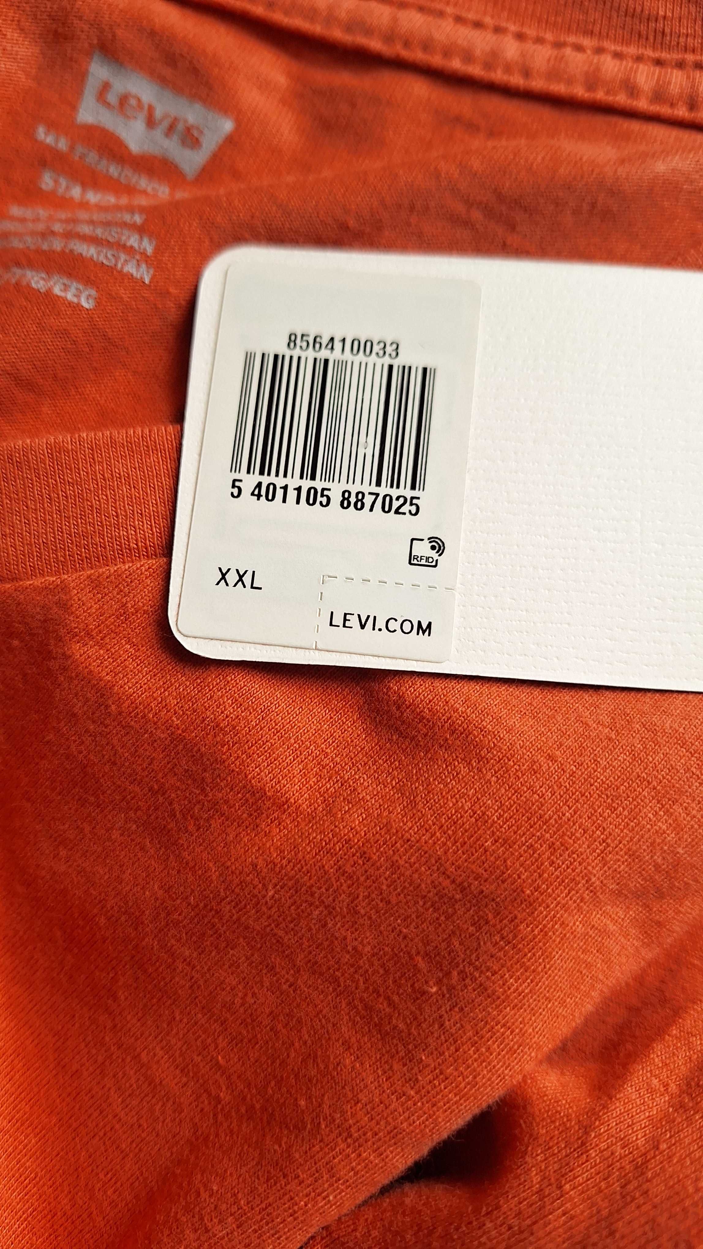 Levi's,Koszulka ,t-shirt rudy pomarańczowy