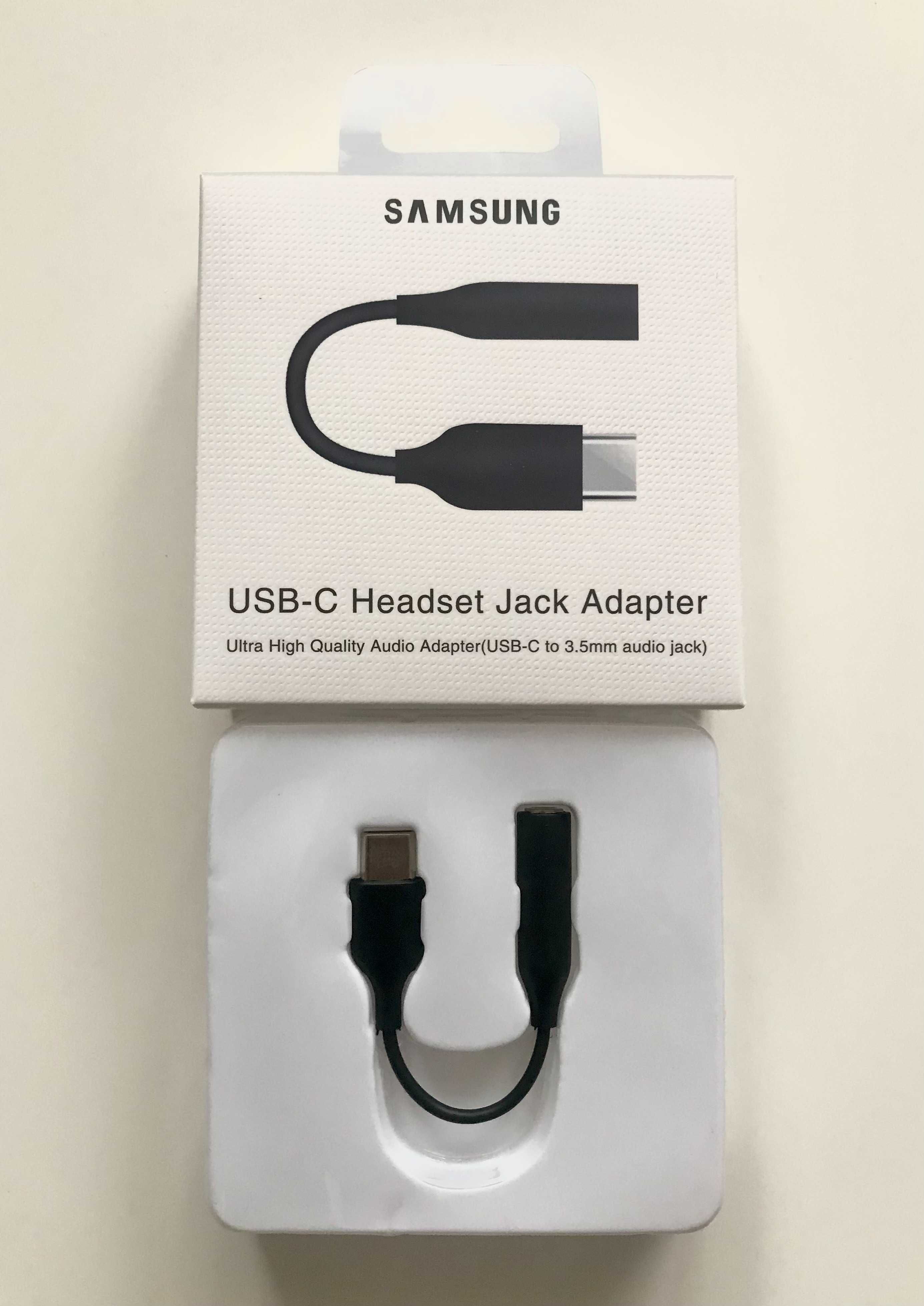 Kabel Przejściówka USB-C na AUX Adapter do Samsunga Typu C 3,5mm Jack