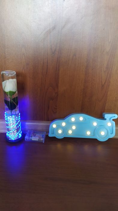 Детский светильник ночник,машина,роза в подарунок ‼️