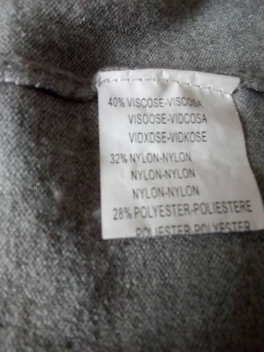Sweter damski szary kolor M perełki