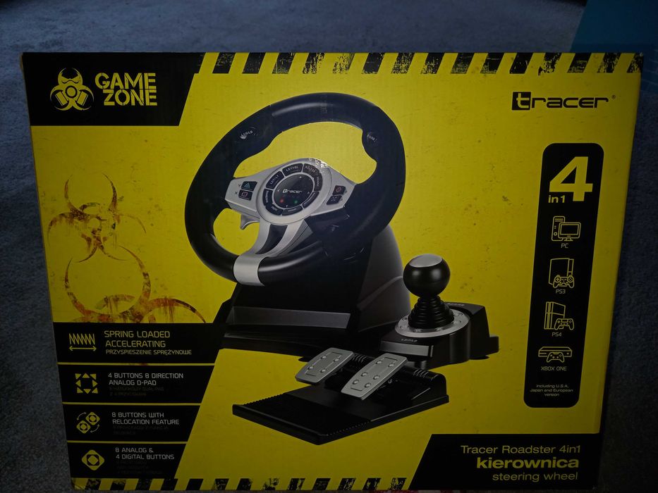 Nowy nierozpakowana kierownica tracer game zone do Pc, Xbox play sta