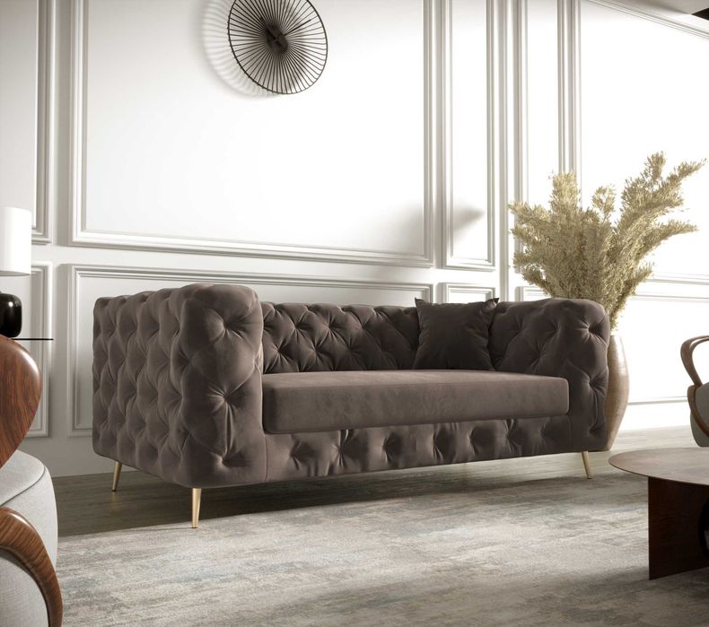 Sofa Chesterfield Pikowana Elegancka EN Meble