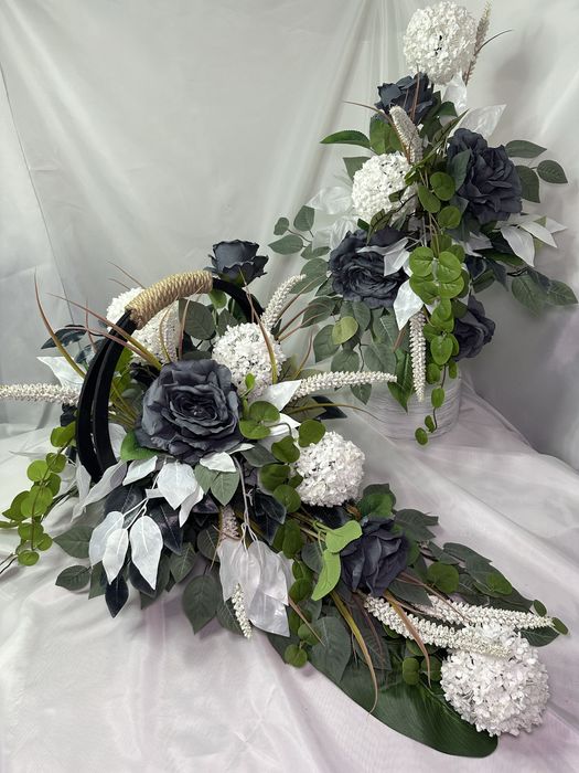 Kompozycja nagrobna komplet wiązanka bukiet na cmentarz grób