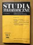 Studia filozoficzne Miesięcznik nr 9 1986
