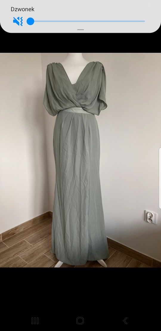 Asos nowa oliwkowa sukienka r.38