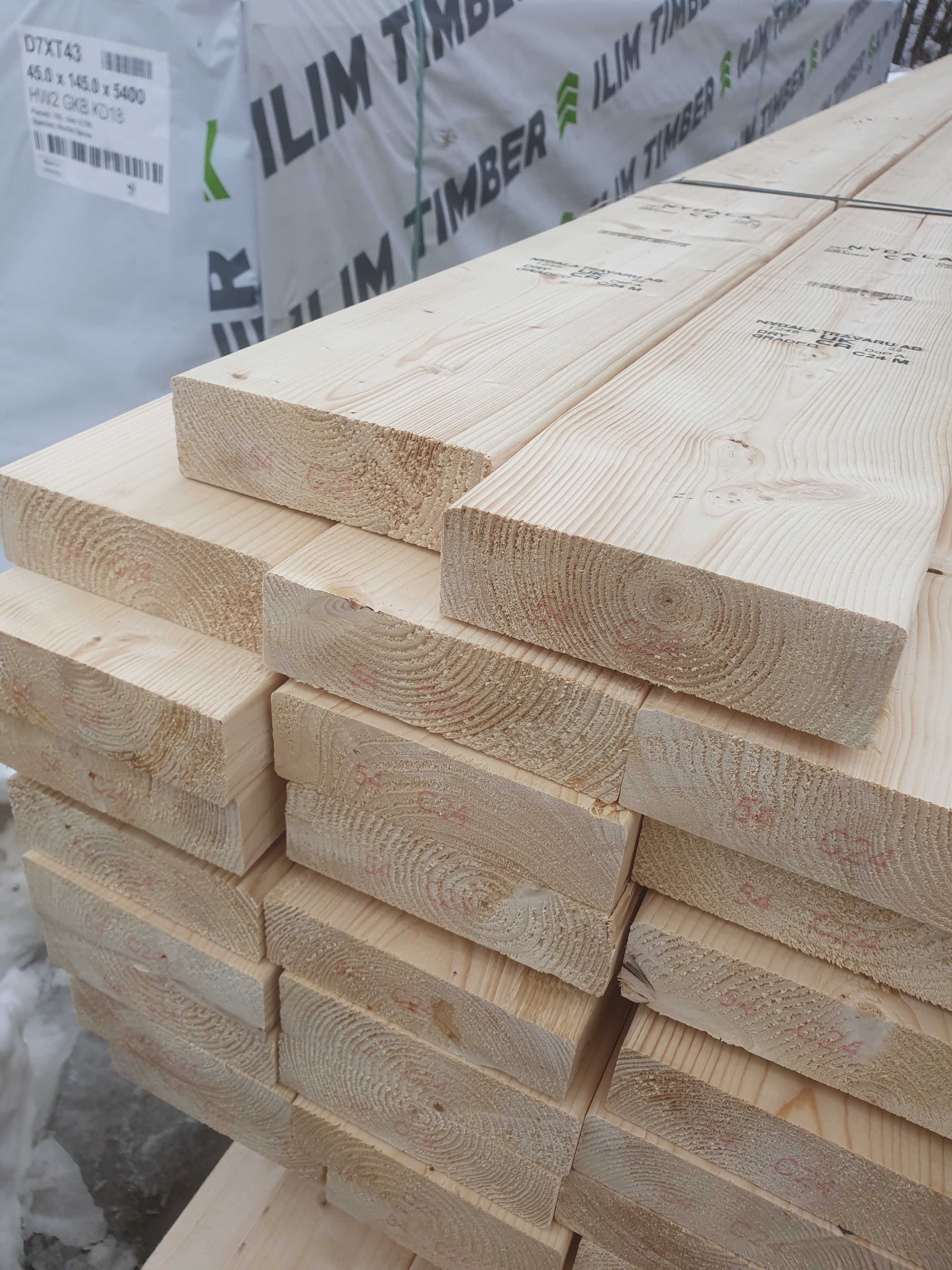 Drewno konstrukcyjne strugane tarcica 4,5X14,5 c24