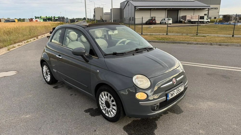 Fiat 500 Cabrio Świetny stan Białe Skóry