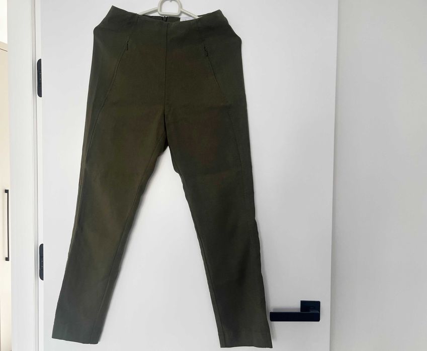 Spodnie cygaretki Risk Made In Warsaw XS 34 S 36 khaki zielone