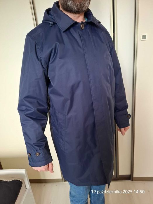 Przeciwdeszczowy krótki płaszcz męski, watowany, roz. 52