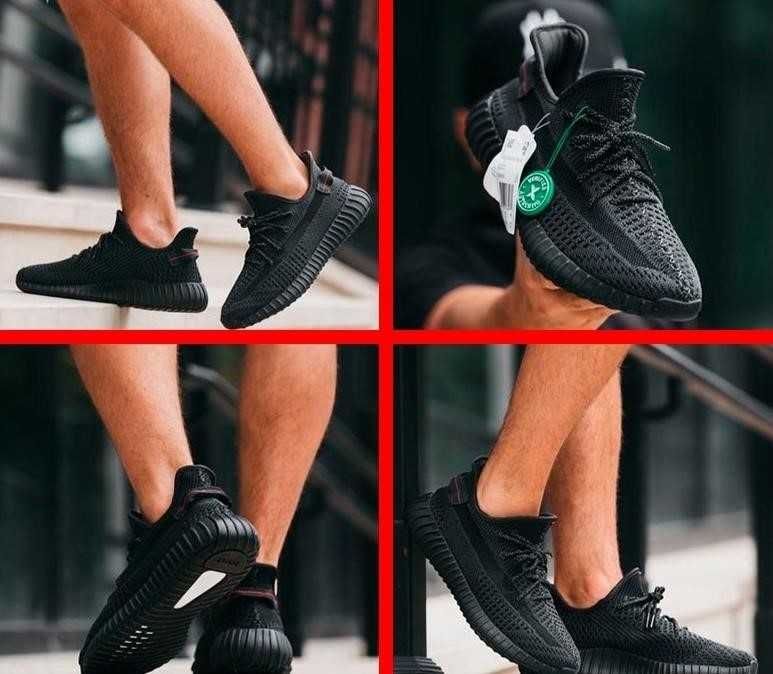 Кроссовки Adidas Yeezy Boost 350 v2 Black Non-Reflective 36-46 адидас