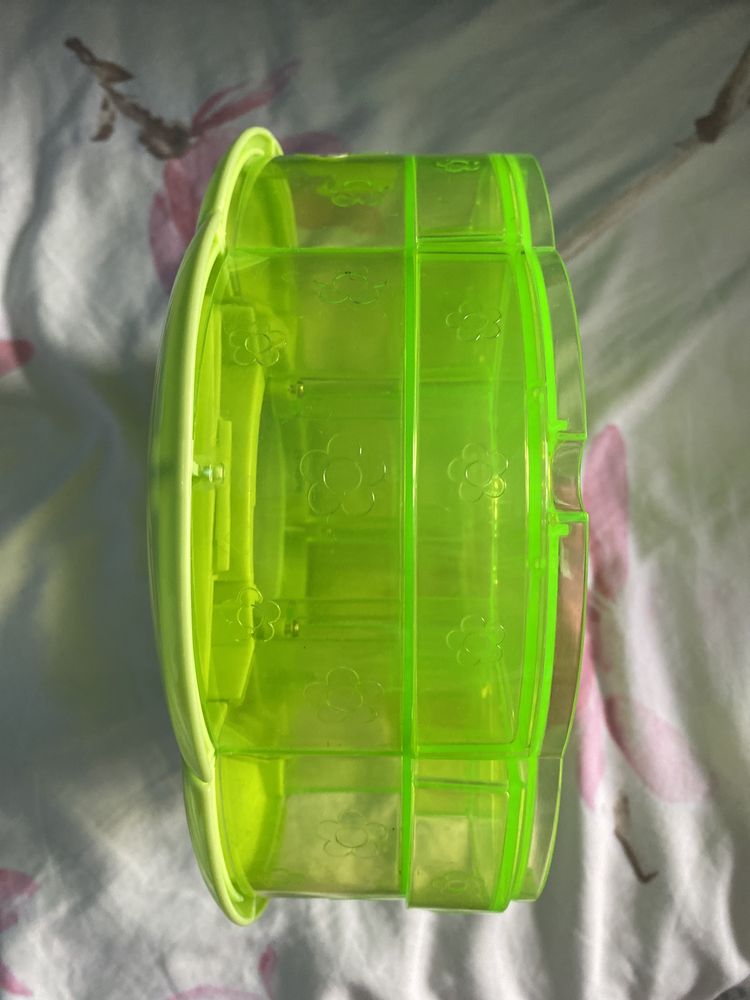 Kuferek Polly Pocket 2004 z szufladkami (zielony)
