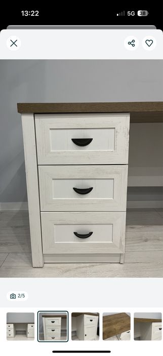 Biurko białe solidne duże