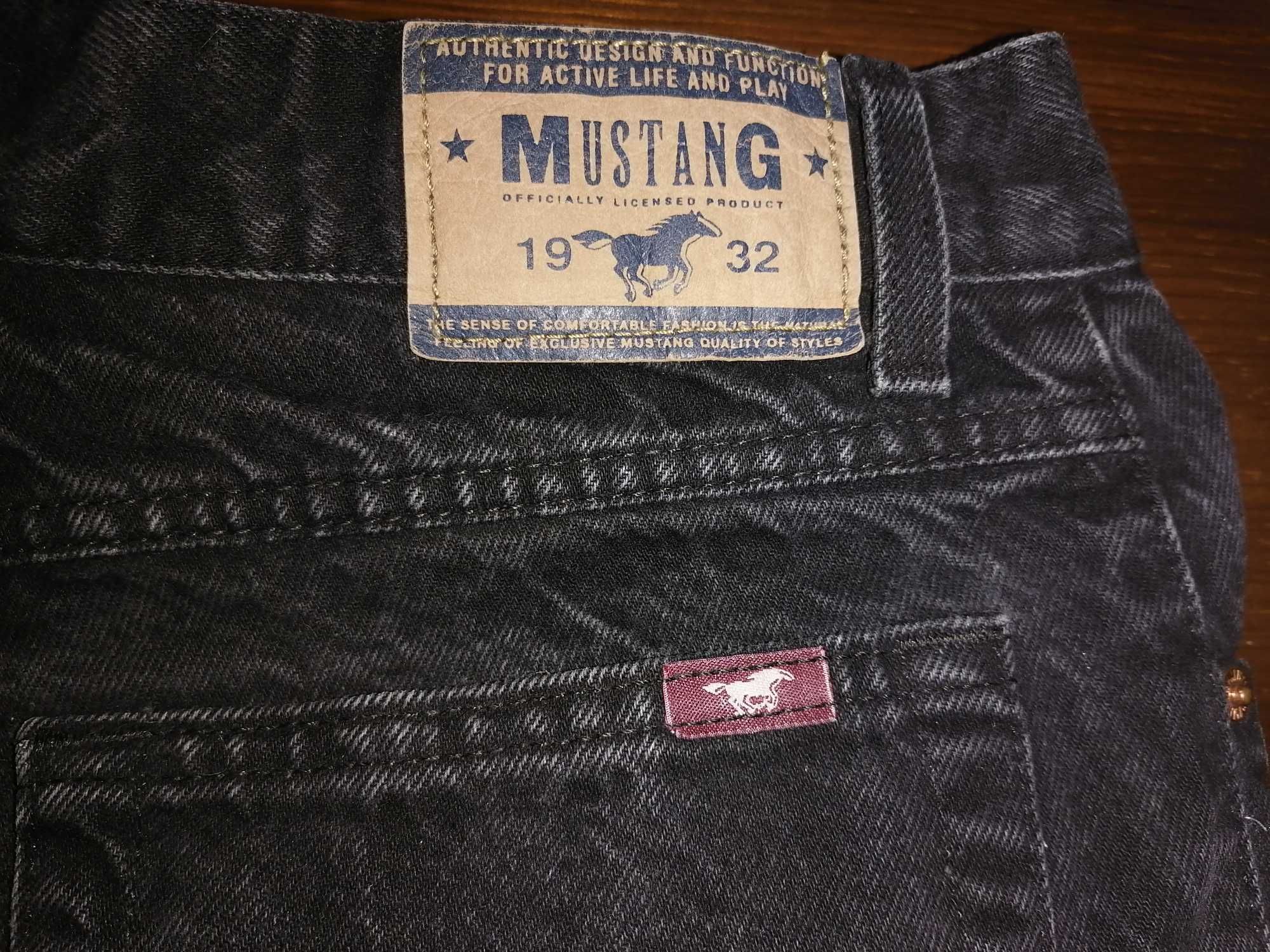 Jeansy Mustang czarne spodnie tanio