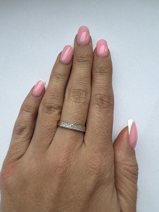 Золотое кольцо с бриллиантами р.16 желтое золото 585 проба