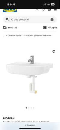 Vendo lavatório ikea NOVO (com cifão e torneira misturadora)