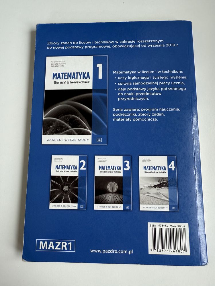 Matematyka 1 Zbiór Zadań do liceów i techników – Pazdro