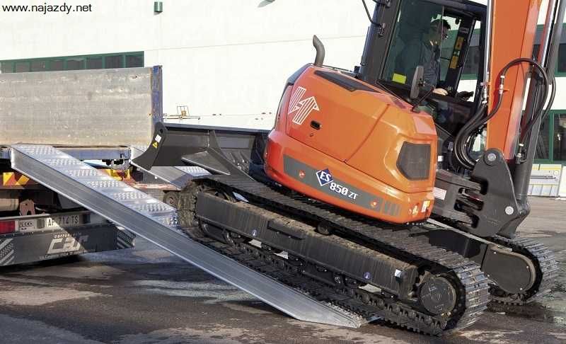 Najazdy Aluminiowe 2m 1800kg Cert. CE/dostępne od ręki