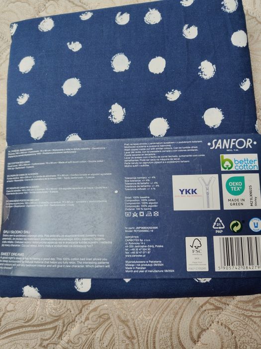Pościel 3 elementy: poszwa 160*200, 2 poszewki 70*80. Nowa. Smukke
