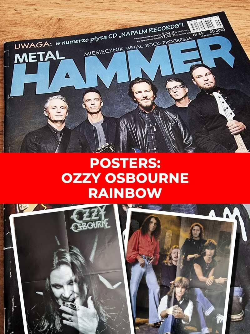 Metal Hammer 5/2020 - Pearl Jam, Plakaty: Ozzy Osbourne, Rainbow