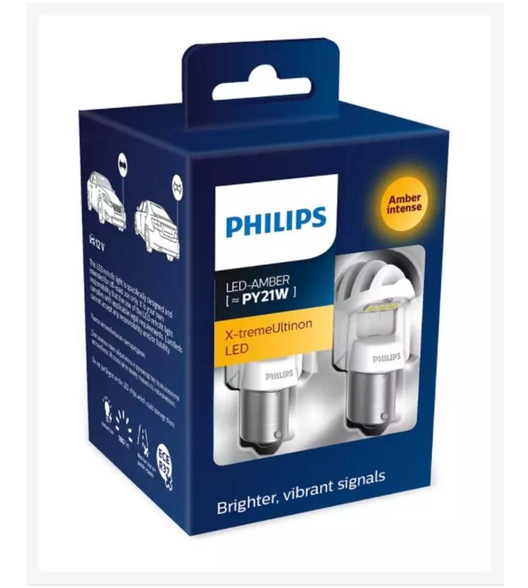 PY21W PHILIPS X-treme Ultinon LED LARANJA 11498XUAXM ( 2 Lâmpadas )