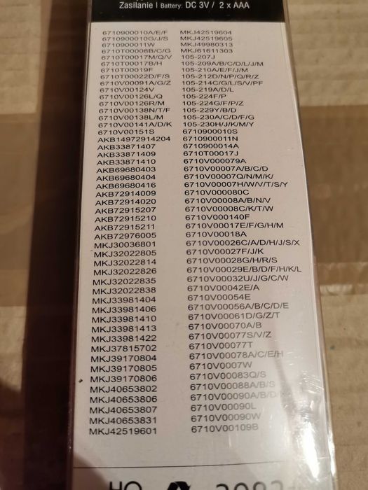Pilot zdalnego sterowania dla LG TV/DVR/VCR (wer. III) 3983# remote c.
