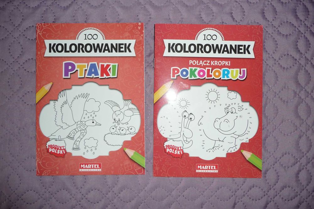 Kolorowanki, połącz kropki - 2 książeczki dla dzieci