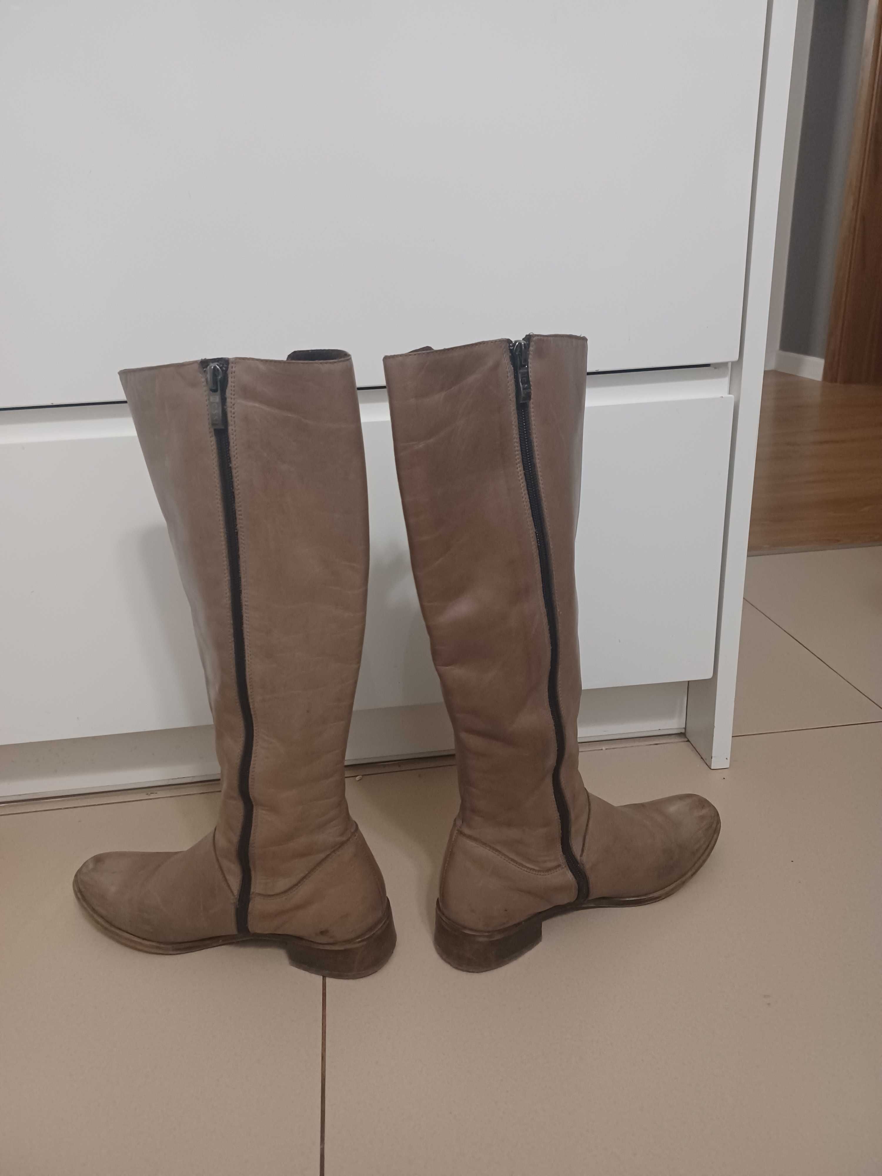 Buty kozaki NESSI r. 38 skóra naturalna