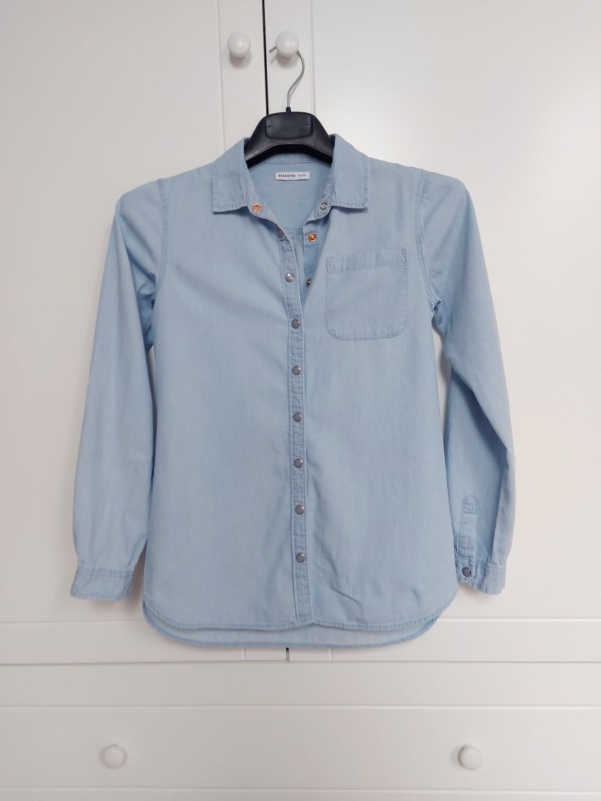 Koszula jeansowa dla dziewczynki Reserved r. 152, na 11 lat, niebieska