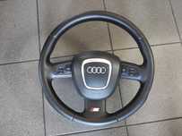 KIEROWNICA 3 RAMIENNA SKÓRZANA SKÓRA S LINE PIKOWANA MULTIFUNKCJA AUDI A3 8P A4 B6 B7 A5 8T A6 C6 Q5 8R Q7 4L WYSYŁKA !!!!!