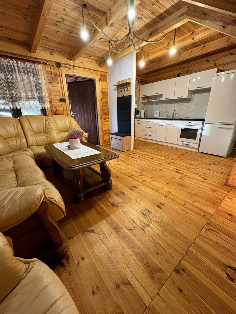 Domek letniskowy z jacuzzi (termobania), sauna, staw, 7-osobowy