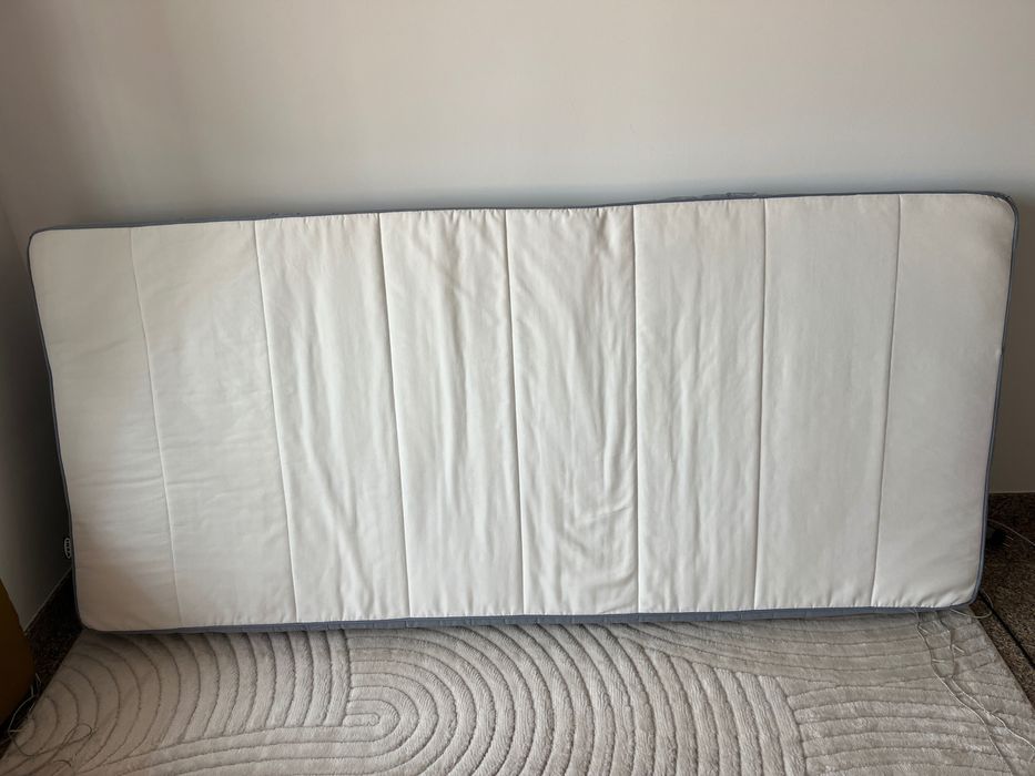 VESTMARKA Colchão de molas, firme/azul claro, 90x200 cm