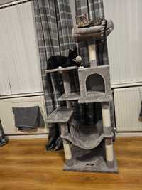 Wysoki duży drapak dla kota domek legowisko 145 cm