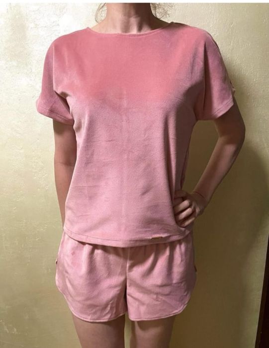 Домашній велюровий костюм трійка