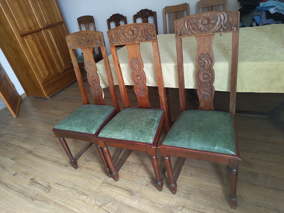 8 krzeseł dębowych