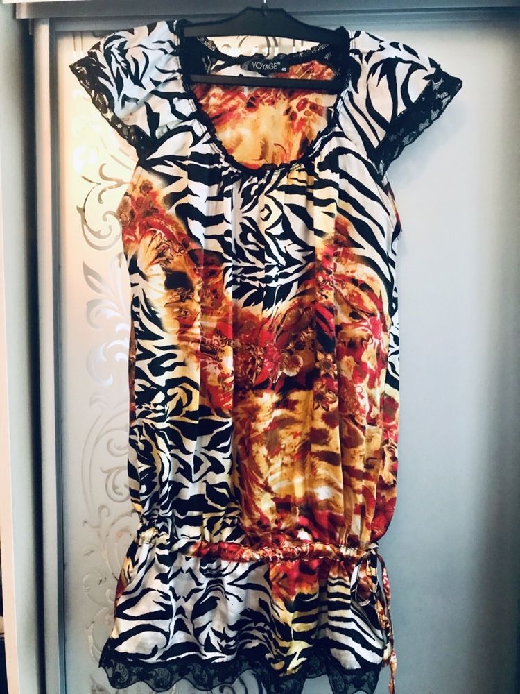 Шелковое платье туника,сарафан. Блузка