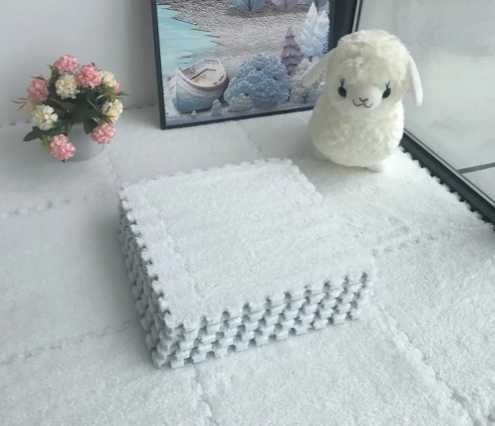 Коврик Пазл плюшевий коврик з ворсом м'яка підлога  килимок пазл