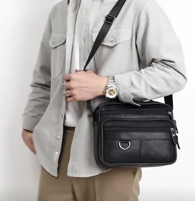 Чоловіча шкіряна сумочка, нова.