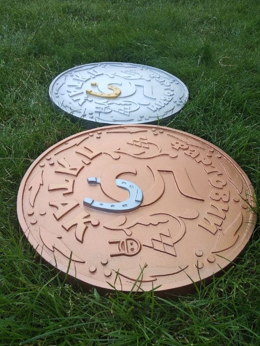 Садова фігура. Садова монета «ФАРТОВИЙ П’ЯТАК». Бетонна монета. Арт