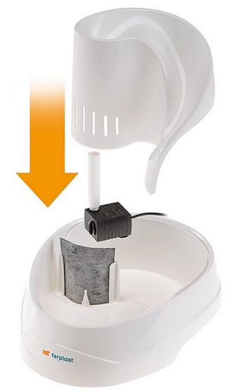 Filtr z węglem aktywnym do fontanny Ferplast zatrzymuje nieczystości