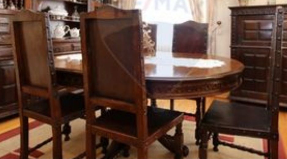 8 cadeiras de sala em pele genuína
