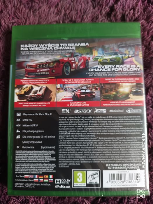 Gra GRID 2019 - wyścigi XBOX ONE - orginal