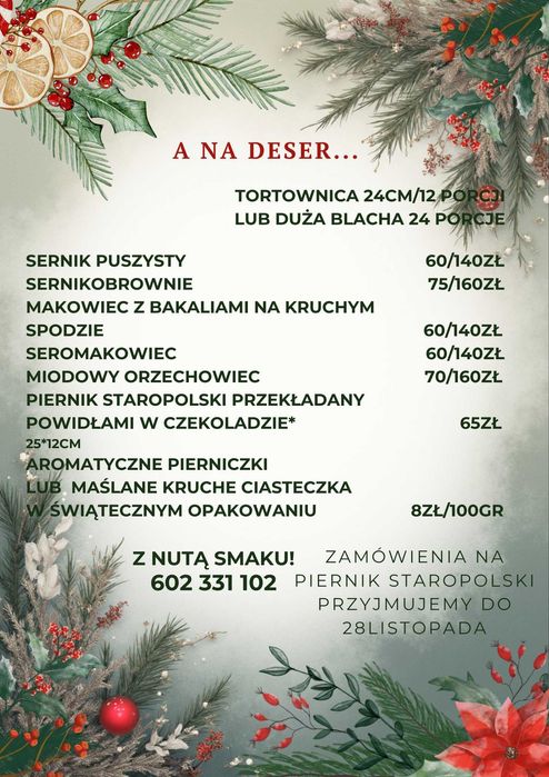 CATERING - Przyjmujemy zamówienia na święta i sylwestra - CATERING