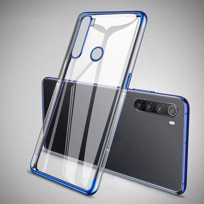 Żelowy Pokrowiec Etui Z Metaliczną Ramką Do Motorola Moto G8 Play