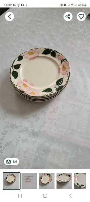 4 Talerze Villeroy&Boch róże