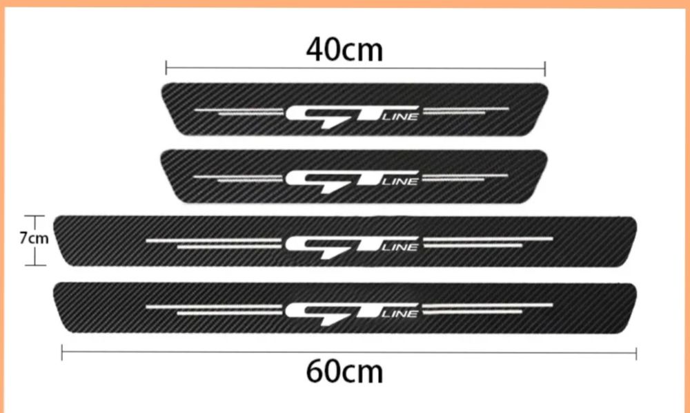 Włókno węglowe ochronne na progi, Naklejki różne motywy super gadżet.