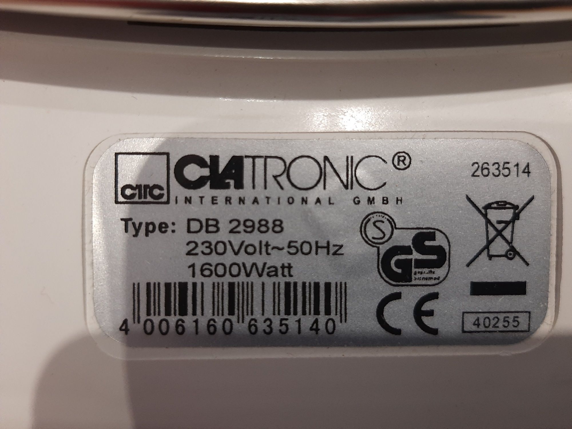 Утюг Clatronic db 2988