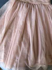 Piękna łososiowa sukienka na Sylwestra , ślub wesele szyta na miarę