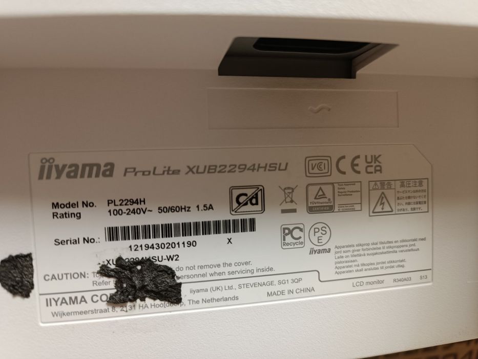 Монітор iiyama ProLite XUB2294HSU-W2