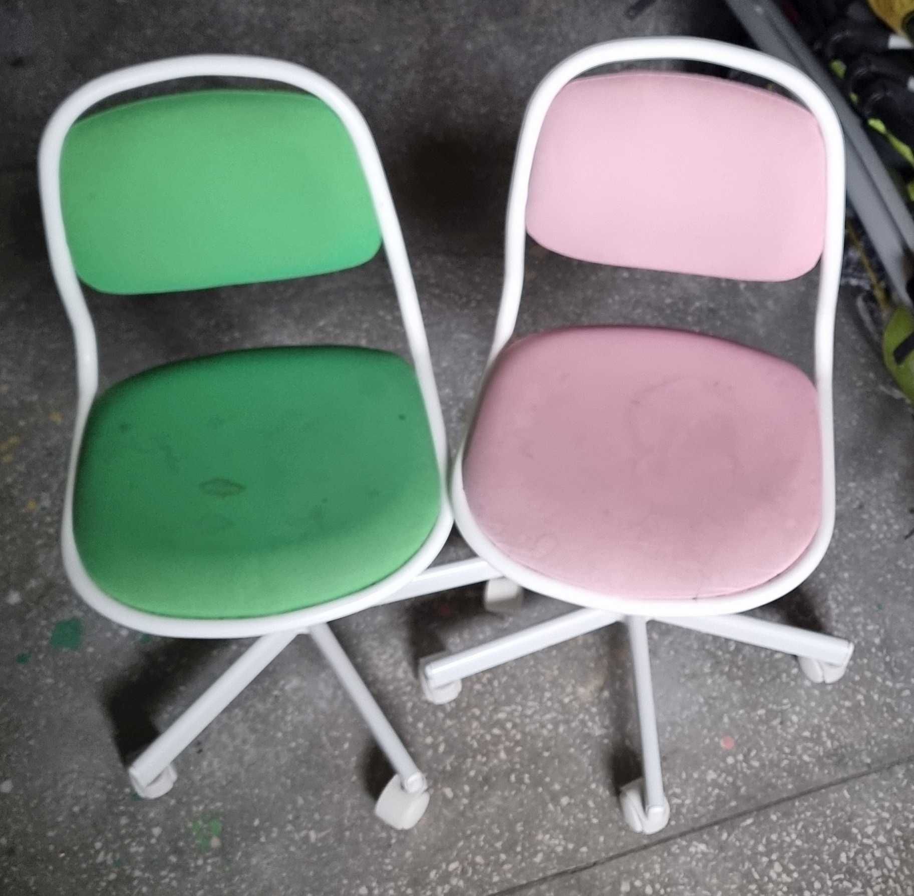 2x krzesło biurowe dziecięce Ikea ORFJALL
