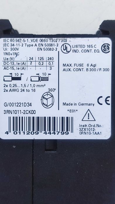 Реле термисторной защиты Siemens 3RN1011-2CK00